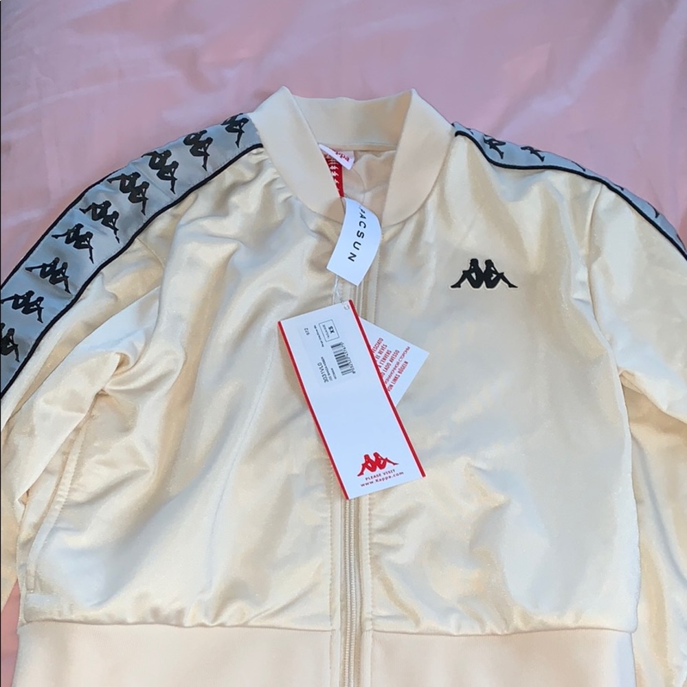 Cream Kappa cropped jacket